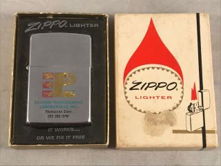 Vintage 1976 Zippo Lighter Eastern Photographic Laboratories Thomaston,  Conn