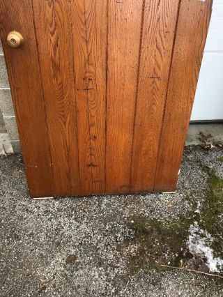 MAR 42 Antique Oak Or Chestnut Entry Door Stain Glass 35 5/8 X 83 4