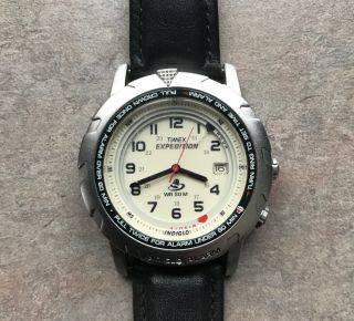 Vintage Timex Expedition Indiglo Alarm Watch - Rotating Bezel - Battery D - 1