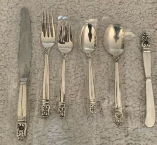 Royal Danish Sterling Silver Flatware Set By International For 4 By 6