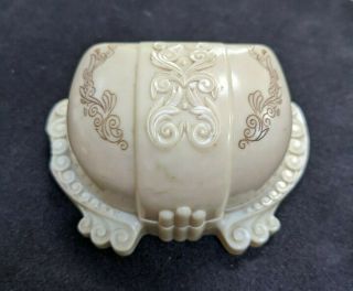 Antique Vintage Celluloid Ring Jewelry Box Case Clam Shell Detroit