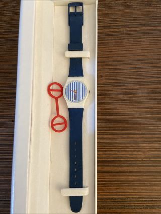 Vintage Swatch Watch " Newport " Lw115 Ladies 1987 Strap
