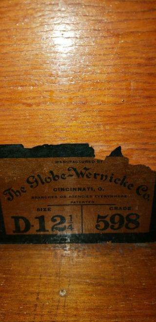 Antique Globe Wernicke Mahogany Barrister Lawyers Bookcase 6