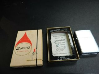 Vintage Zippo Lighter Brush Finish No.  200 Box Windproof Bradford 1972