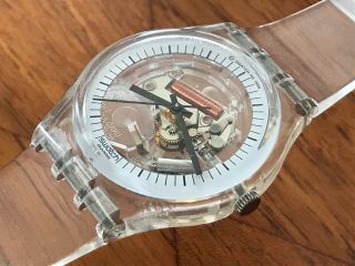 Vintage Swatch Gz157 " White Jelly Fish " Quartz Wristwatch