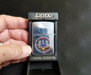 1983 Zippo Lighter Us Navy Uss Harold E Holt Ff - 1074 2 Sided W Case