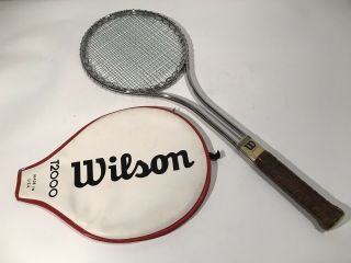 Vintage Wilson T2000 Jimmy Connors Tennis Racquet 4 - 3/8 Light W/cover Minty