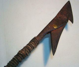 Antique Whaling Harpoon 19th Century,  35 " Long,  All Wrought Iron.  Museum Piece