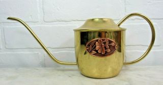 Vintage Brass And Copper Long Spout Watering Can Indoor Plants