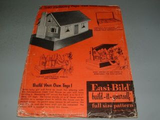 Vintage 1955 Cape Cod Doll House Woodworking Pattern Plans 596 By Easi - Bild