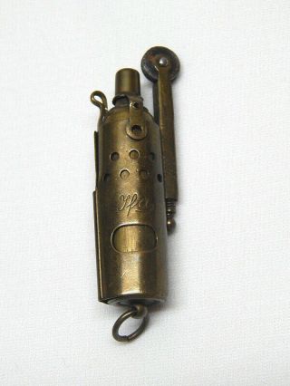 Antique Ww1 Imco Ifa Pat.  105107 Trench Brass Sliding Lighter / Made In Austria