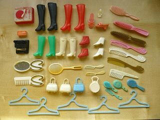 Vintage Sindy,  Daisy Mary Quant Assorted Shoes,  Boots,  Bags And Accessories