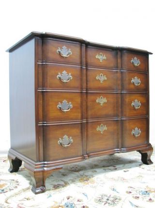 Mid - 20th Century Mahogany Four - Drawer Federal Style Four Drawer Chest By Kindel