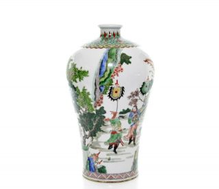 A Fine Chinese Famille Verte Porcelain Vase 4