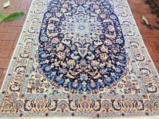 Nain 6 La Authentic Hand - Knotted Wool and Silk Rug (132 cm x 205 cm) 2