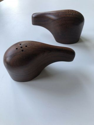 Vintage Mid - Century Modern Rosewood Salt Pepper Shakers By Don Shoemaker Mexico