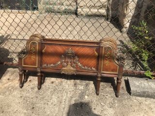Vintage Italian French Twin Size Beds Frames Paintings Headboards Footboards 5