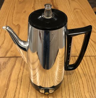 Vintage General Electric 9 Cup Coffee Percolator Pot Immersible A8p15 -