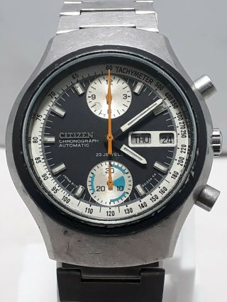 Vintage Citizen Automatic " High Beat Fly - Back Chronograph 67 - 9038 Men Wristwatch