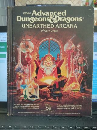 Official Advanced Dungeons & Dragons Unearthed Arcana Tsr Vintage 1985 2017