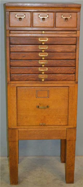 18754 Oak Sectional File Cabinet – Library Bureau Sole Makers