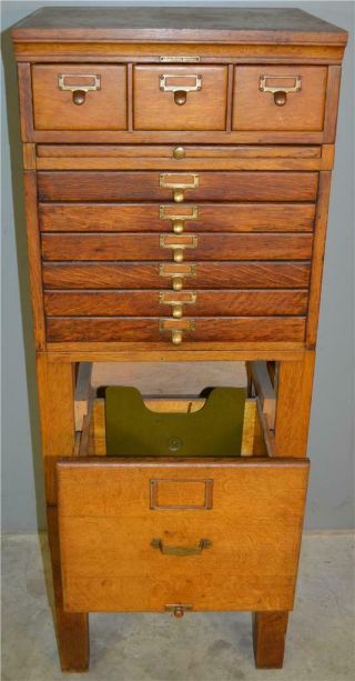 18754 Oak Sectional File Cabinet – Library Bureau Sole Makers 2