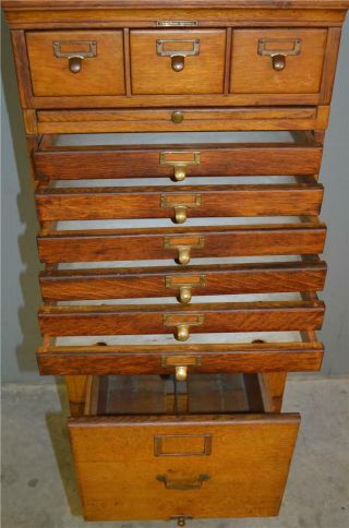18754 Oak Sectional File Cabinet – Library Bureau Sole Makers 3
