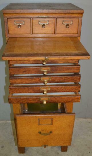 18754 Oak Sectional File Cabinet – Library Bureau Sole Makers 4