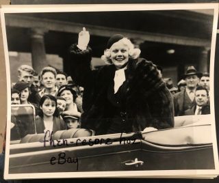 C.  1932 - 33 Jean Harlow Us Personal Appearance Tour Candid Photograph Not Vtg