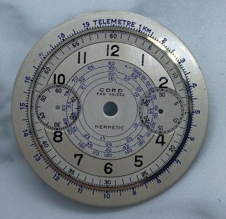 Vintage Cord Hermetic Chronograph Dial For Caliber Venus 175 From 40 
