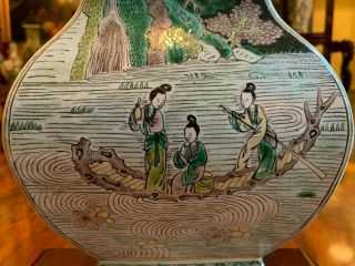 A large Chinese Qing Dynasty Famille Verte Porcelain Vase,  Marked. 4