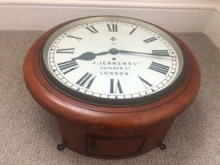 Old Military Fusee Wall Clock 14inch Dial.  Fantastic
