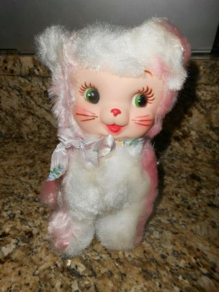 Vintage Rushton Kitty Cat Rubber Face Stuffed Animal Plush