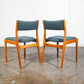 Mid Century Danish Modern Dining Chairs Set 6 Solid Oak Uldum Johannes Andersen 3