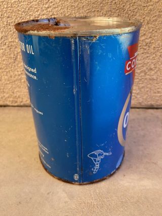 Vintage CONOCO OUTBOARD One Quart Metal Oil Can 2