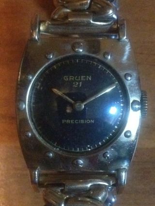 Vintage Unusual/rare Gruen Precision 21 Jewel Gf Mens Watch -