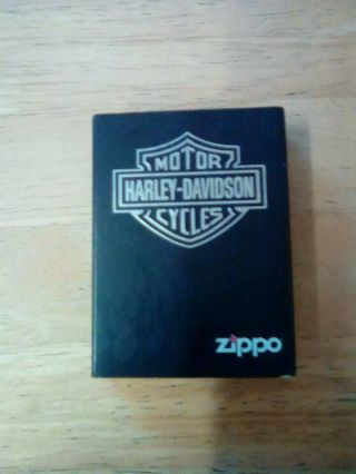 Harley Davidson Zippo Lighter In Silver Tin.  Offers Welcome.