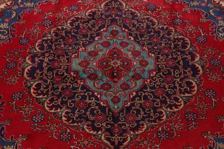 Vintage Floral Traditional Area Rug Wool Hand - Knotted Oriental Carpet 10x13 RED 4