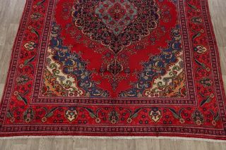 Vintage Floral Traditional Area Rug Wool Hand - Knotted Oriental Carpet 10x13 RED 5