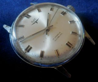 Vintage 1960s Oversized Gde 17 Jewels Swiss Watch Running Wristwatch