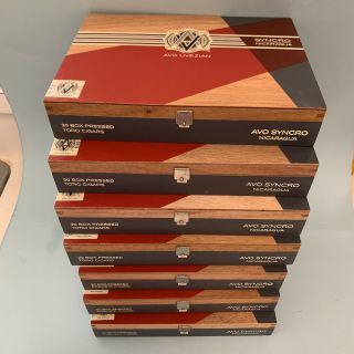 (7) Avo Syncro Nicaragua Empty All Wood Cigar Boxes Great 4 Crafts 9x7