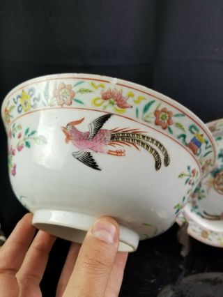 Antique Chinese Straits Porcelain Bowl And Plate 5