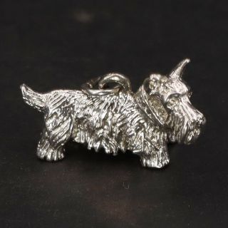 Vtg Sterling Silver - Scottish Terrier Scotty Dog Animal Bracelet Charm - 5g