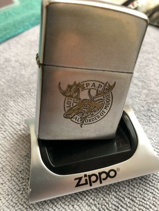 Loyal Order Of Moose P.  A.  P.  1964 Zippo Lighter Usa Pat 2517191 Stk Z964
