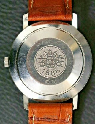 Vintage Bucherer 30.  71 Silver Tone Automatic Men ' s Swiss Watch With Date Window 2