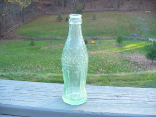 Vintage Coke Coca Cola 6 Oz.  Green Soda Bottle Hastings Pa Pat 