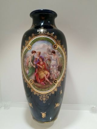 Vintage Vase Roman Scene Women Beehive Royal Vienna Ackermann & Fritze 9325
