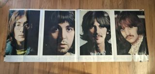 Vintage 1987 Beatles White Album Poster 26”x74”bl136 Litho In Usa