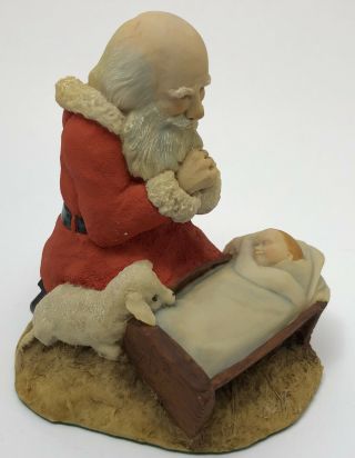 Vintage Natures Heritage Santa Claus Baby Jesus Christmas Figurine Nativity