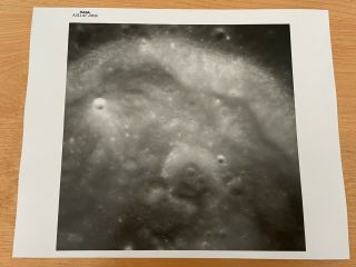 Official Vintage Apollo 11 Lunar Orbit Photograph Nasa As11 - 42 - 6344 Black